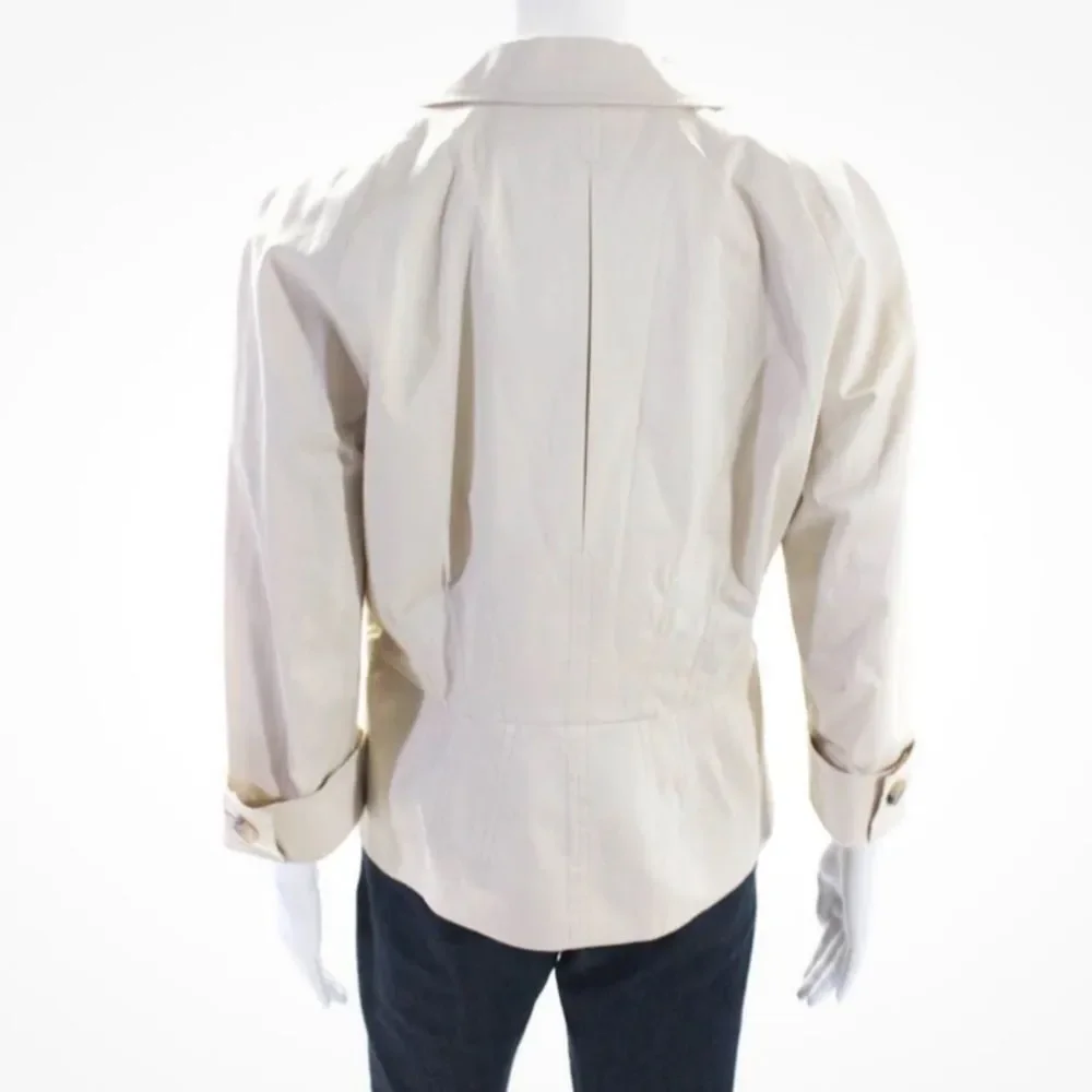 Escada Tan‎ Belted Cropped Trench utility coat jacket size 38 8